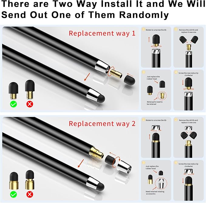 10 PCS Stylus, Stylus Pen for Touchscreen, Stylus 2-in-1 High Sensitivity & - Image 5