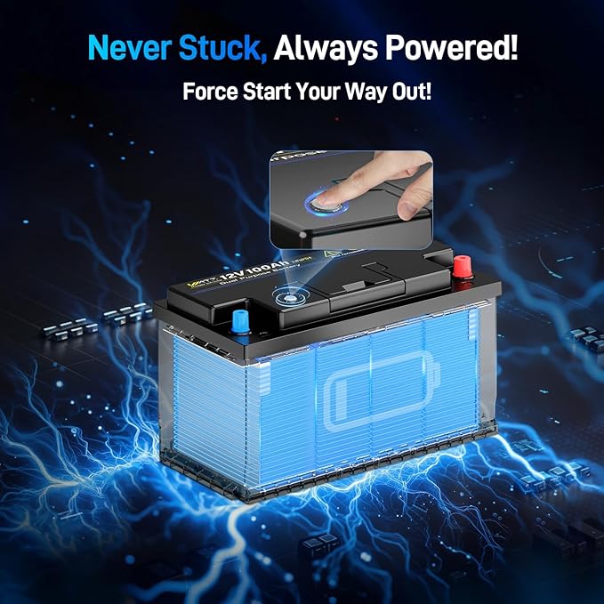 12V 100Ah Bluetooth LiFePO4 Battery, Lithium Battery - Image 5