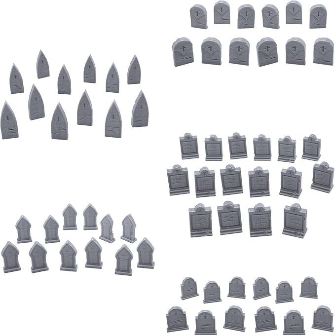 EnderToys Mausoleum Graveyard Tombstones, 3D Printed Tabletop RPG Scenery and by EnderToys