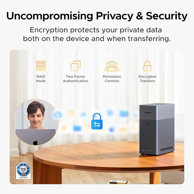 UGREEN NASync DH2300 2-Bay Desktop NAS, Support Capacity 60TB, Remote Access - Image 7