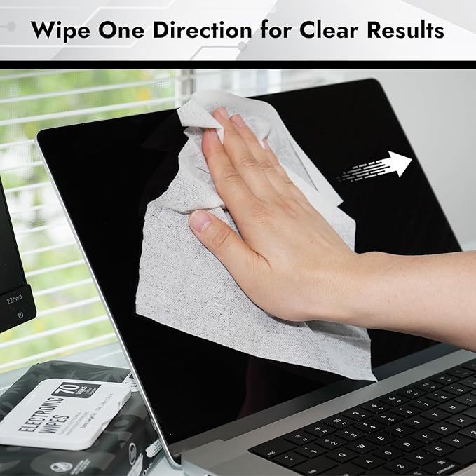 Air Jungles Electronic Screen Cleaning Wipes 70 Count, Large 8"x10" Cleaner - Image 4