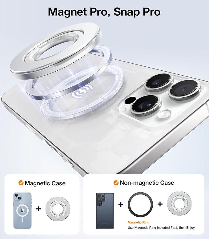 TORRAS 2025 Upgrade Fit for MagSafe Phone Grip Ring Holder Compatible - Image 7