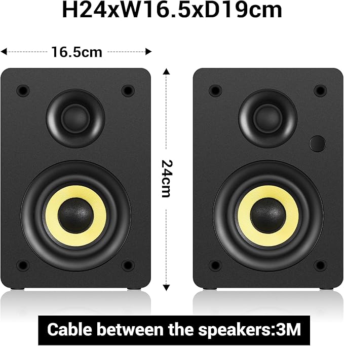 SW206 4” HiFi Bookshelf Speakers - Image 2