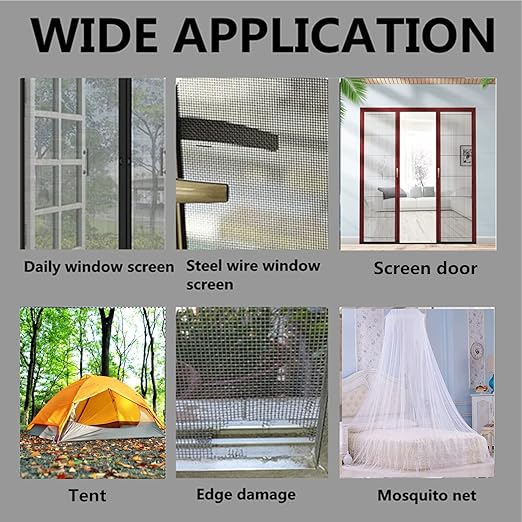 Extra Wide 4” X 197” Window Screen Repair Tape Kit, Strong Adhesive Fiberglass - Image 4