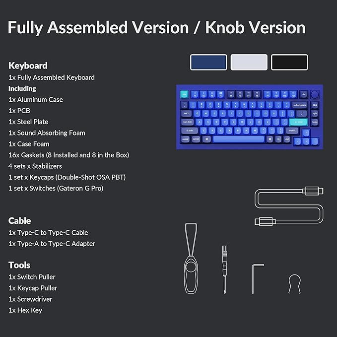 Keychron Q1 RGB Wired Custom Mechanical Keyboard, 75% Layout QMK/VIA - Image 11