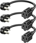 DEWENWILS 1FT Short Extension Cord, Flat Head Extension Cord Indoor by DEWENWILS