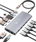 NOVOO USB C Docking Station Dual Monitor by NOVOO