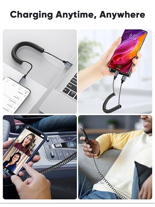 CableCreation Coiled USB C Cable, Coiled USB A to USB C Cable - Image 7