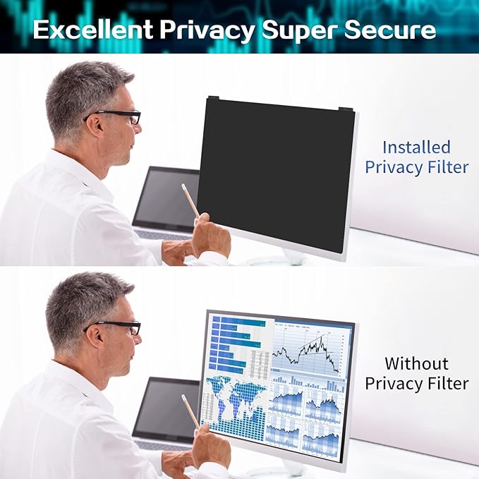 Computer Privacy Screen Filter 22 Inch, 9H Hardness Hanging Computer Screen - Image 7