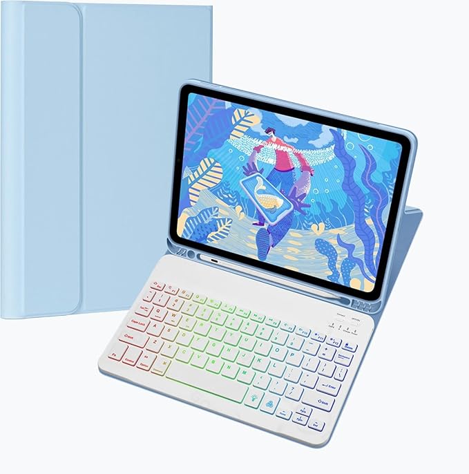 Keyboard Case for Galaxy Tab A8 10.5 Inch 2022, Slim Lightweight 7 Color by Unknown