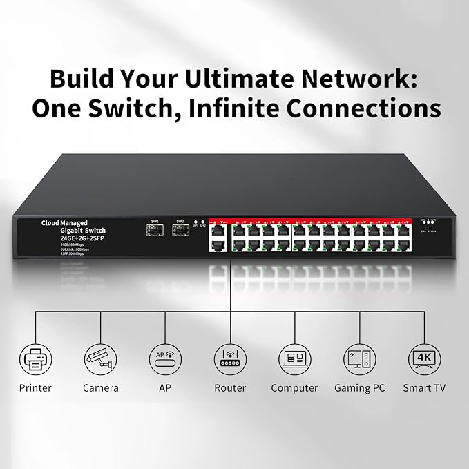 STEAMEMO 26-Port Gigabit Ethernet Switch | Smart Managed - Image 7