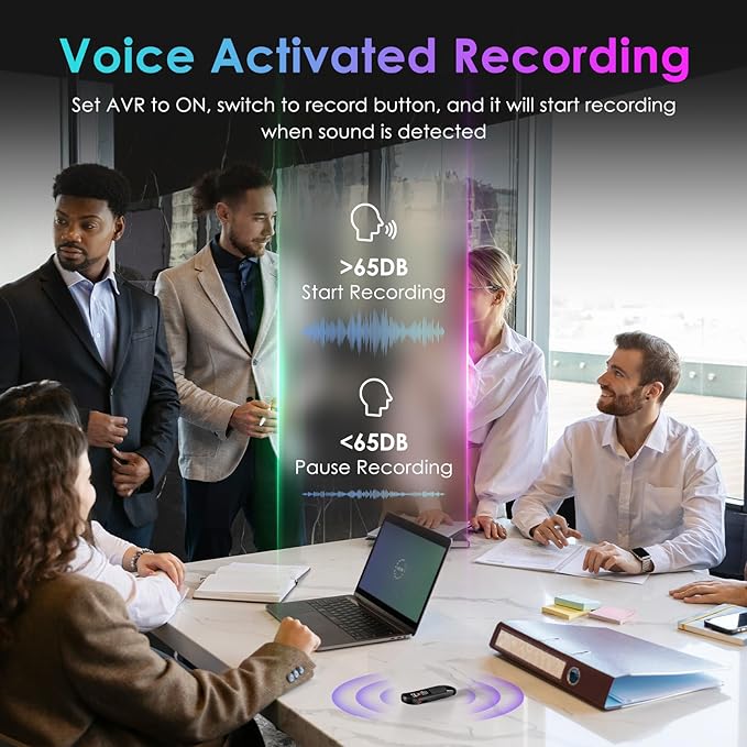 64GB Digital Voice Recorder, Vandlion Recording Device - Image 6