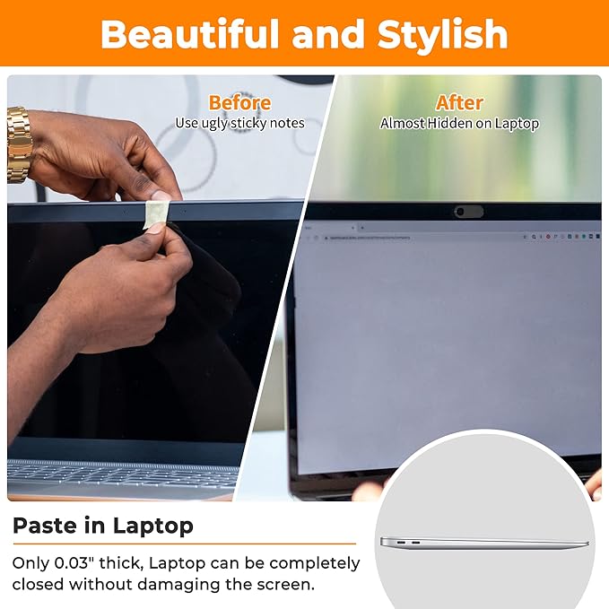 6-Pack Laptop Camera Cover Slide, Ultra Thin Webcam Privacy Cover - Image 5