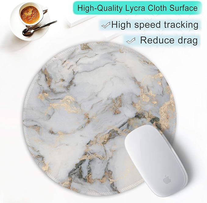 ITNRSIIET Round Mouse Pad with Stitched Edge Premium-Textured Waterproof - Image 6