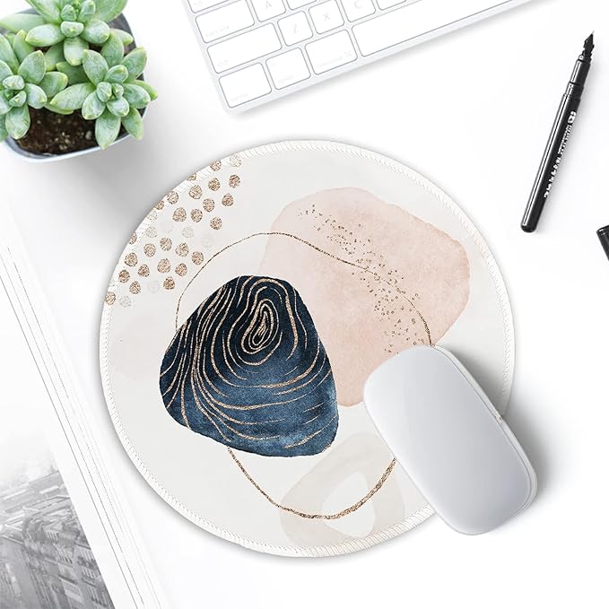 ITNRSIIET Round Mouse Pad with Stitched Edge Premium-Textured Waterproof - Image 7