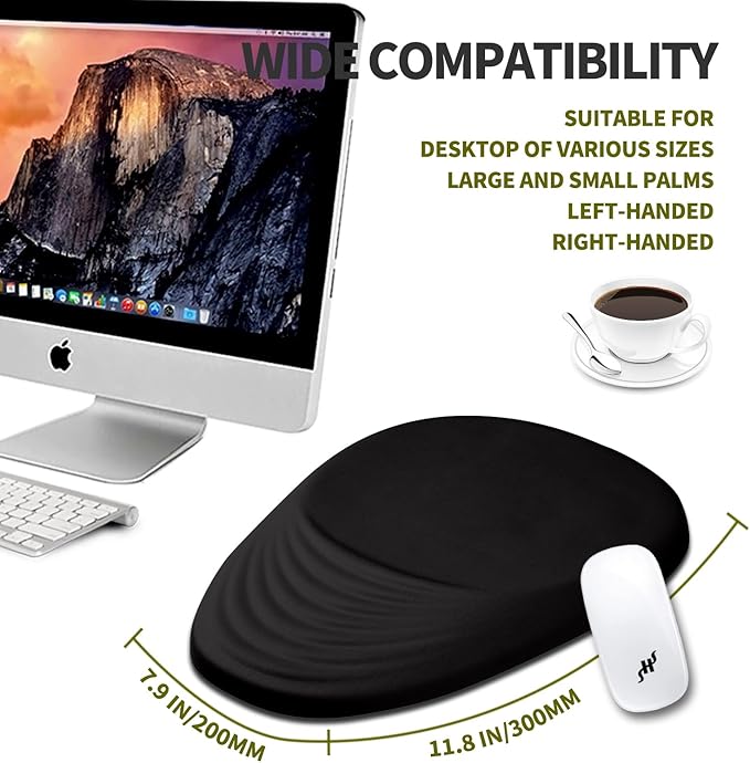Hokafenle Ergonomic Mouse Pad Wrist Support, Terraced Slope Carpal Tunnel Wrist - Image 4