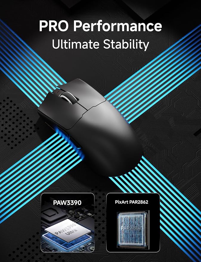 S9 Pro Wireless Gaming Mouse, 59G Ergonomic Computer Mouse, Triple Modes - Image 4