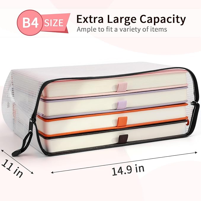 Umriox Mesh Zipper Pouch, 14.9x11.0 in, Extra Large Zipper Bags, Waterproof - Image 2