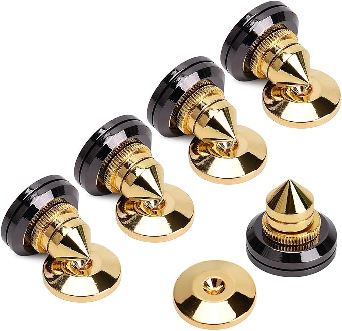 Facmogu 4PCS Golden Speaker Isolation Spikes by Facmogu
