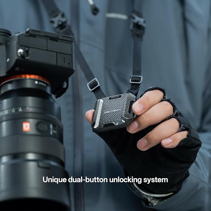 PGYTECH Camera Shoulder Strap Mount Quick Release Clamp, Aluminum Alloy QR - Image 4