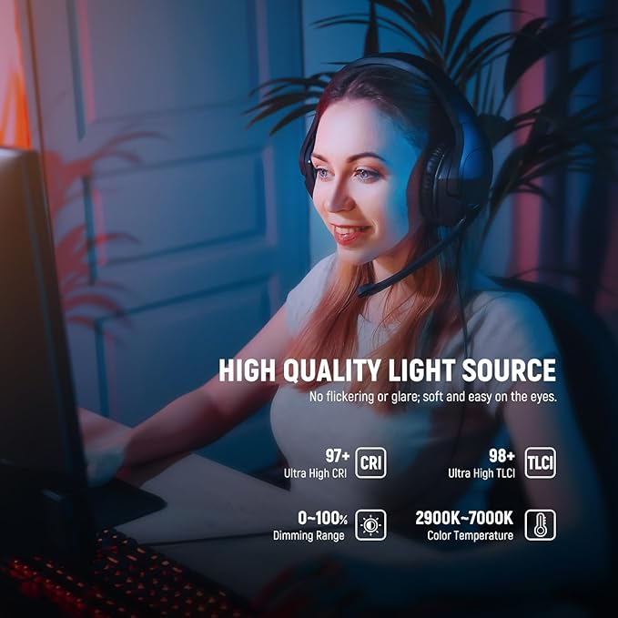 NEEWER GL1 PRO 15.5" Key Light Streaming Light, Video Light - Image 3