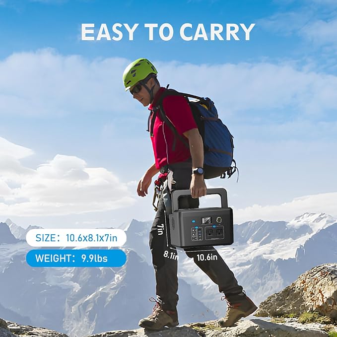 Portable Power Station 600W, Powkey 296Wh Battery Backup - Image 6