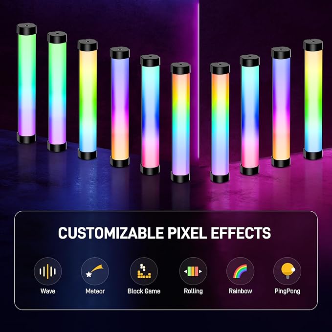 GVM RGB Tube Light with Spotlight, Magnetic Handheld Photography Light - Image 6