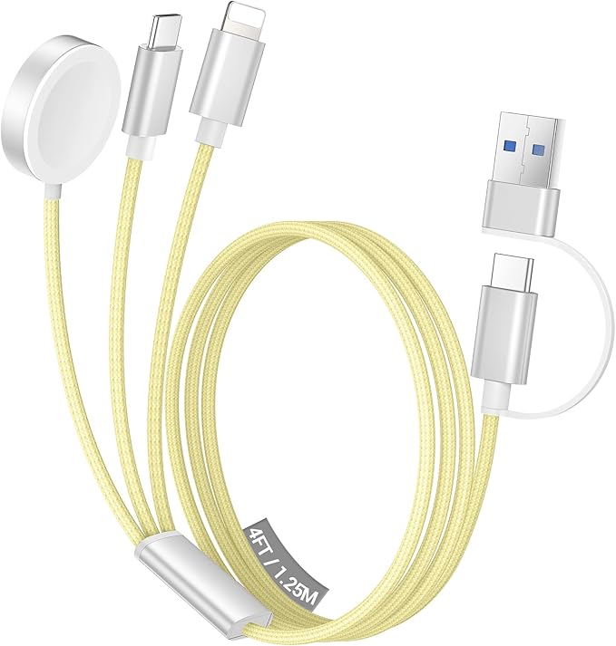 Temdan for Travel Vacation Essentials, 3 in 2 USB C Cable for Apple Watch by Temdan