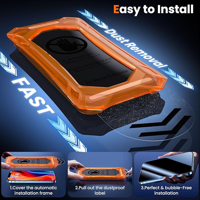 UniqueMe for iPhone 12 Pro Max Privacy Screen Protector - Image 3
