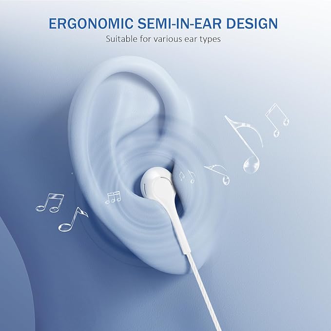 Earbuds Headphones with Microphone Pack of 5, Noise Isolating Wired Earbuds - Image 5