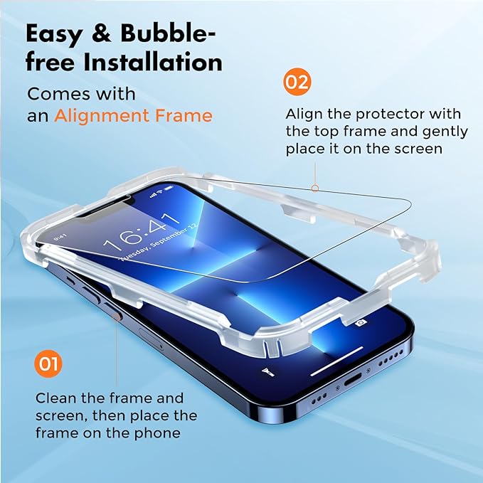 UNBREAKcable Screen Protector for iPhone 16e/iPhone 14/ iPhone 13/13 Pro - Image 2