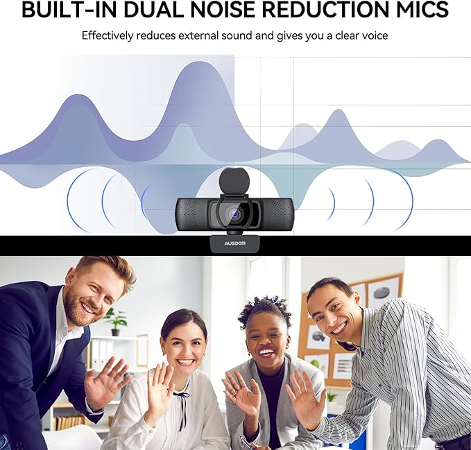 AUSDOM 4K Webcam, Autofocus Webcam - Image 3