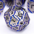 Metal DND Sci-fi Dice Set 7PCS Stripe Polyhedral Dice by OGCOPHEN