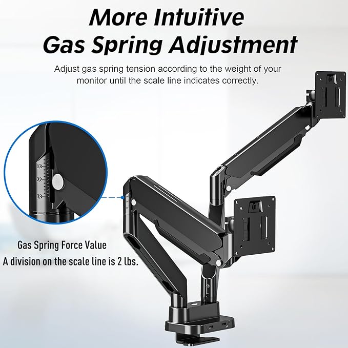 MOUNTUP Dual Monitor Mount Fits Max 39'' Screen, Ultrawide Dual Monitor Desk - Image 4