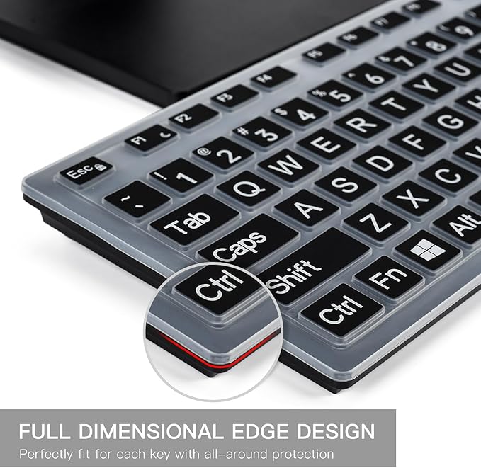Keyboard Cover with Large Letters Compatible with DELL KB216 KB216b KB216t - Image 3