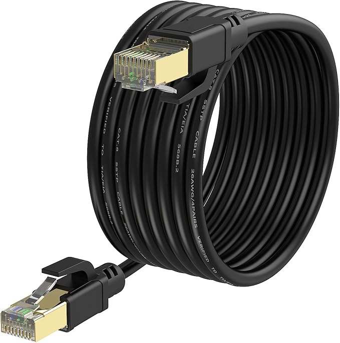 Cat8 Ethernet Cable, Internet Network Cord, 40Gbps 2000Mhz LAN Wires, High by YixGH+++Ethernet+Cable