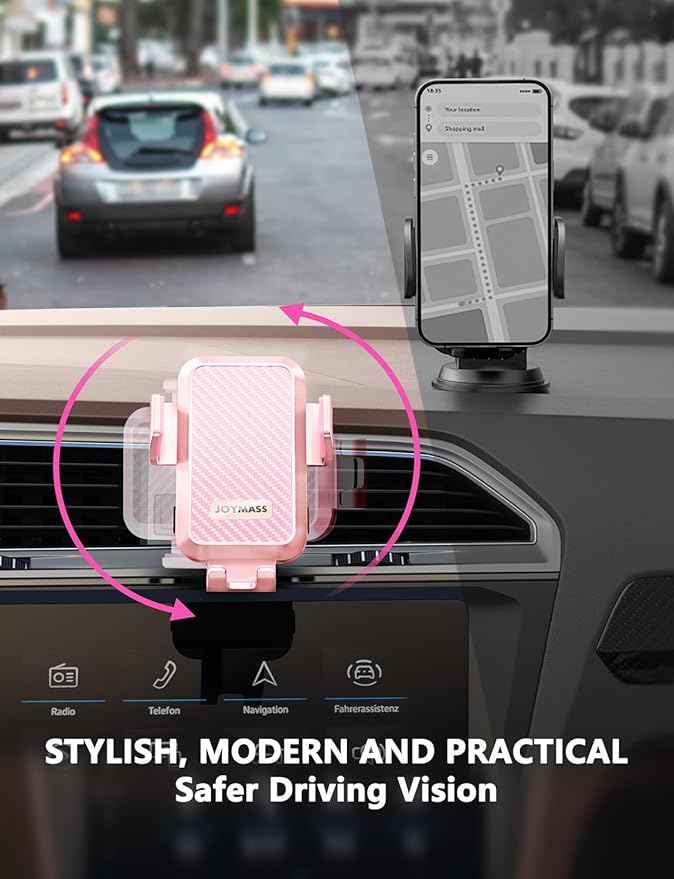 Wireless Car Charger, JOYMASS 15W Fast Charging Auto Clamping Car Charger Cell - Image 6