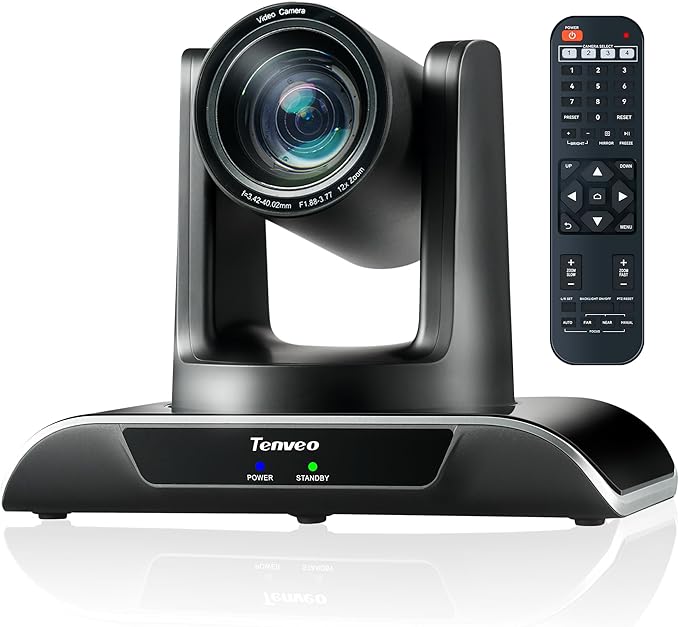 Tenveo 12X Optical Zoom PTZ Conference Camera USB3.0/HDMI 90° Wide View Angle by Tenveo