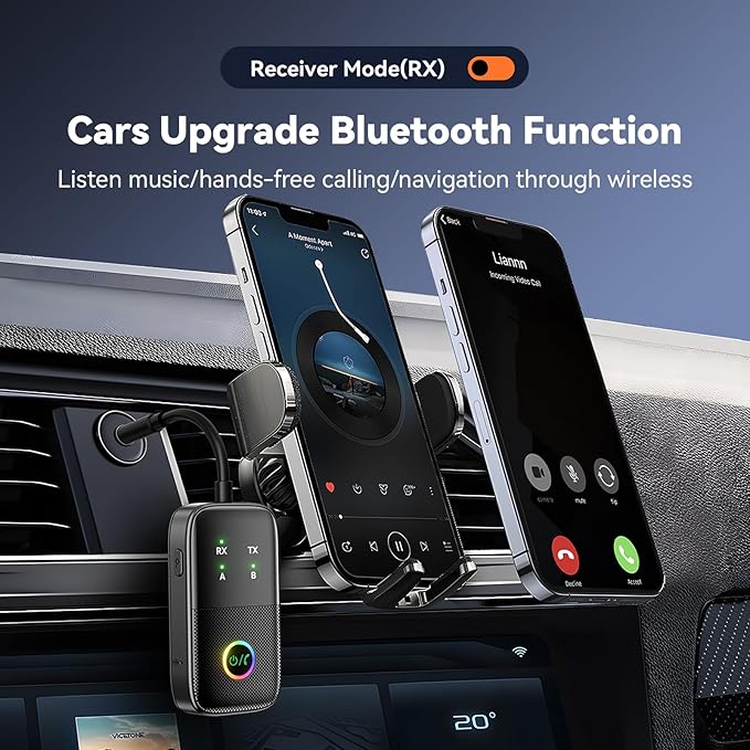 A5 Pro Bluetooth Transmitter Receiver, 2-in-1 Airplane Bluetooth Adapter - Image 4
