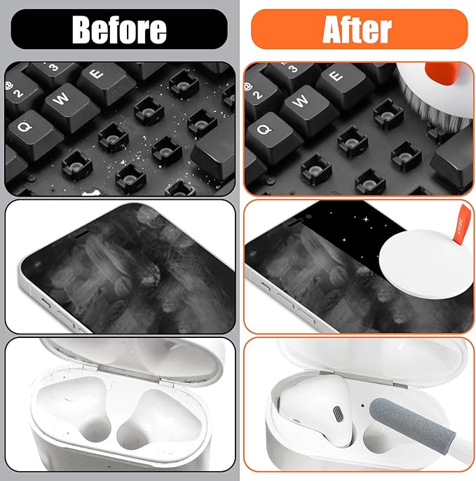 walrfid 2pcs White Pink Computer Keyboard Cleaner Kit, Laptop Screen Cleaning - Image 5