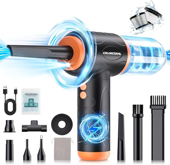 COLORCORAL 12-in-1 Cordless Compressed Air Duster by ColorCoral