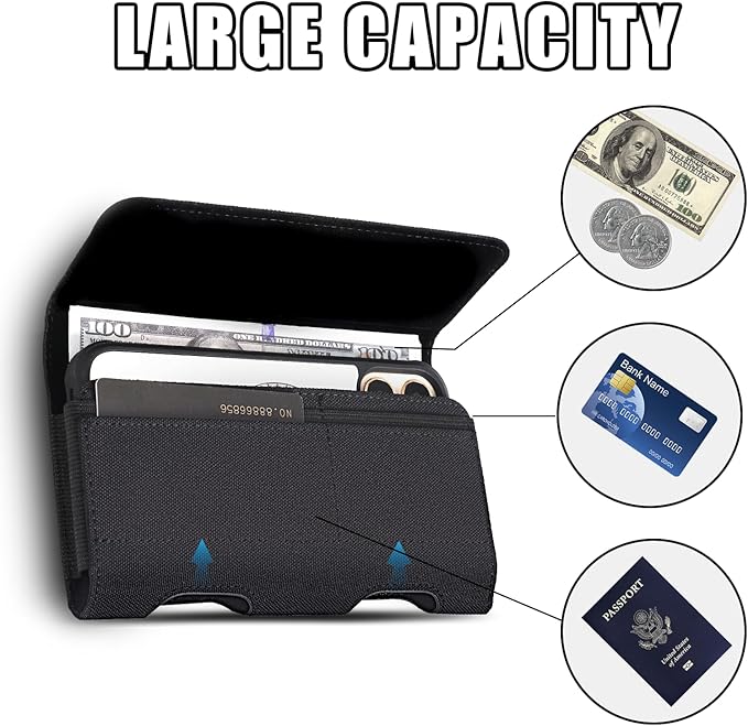 BECPLT for iPhone 17 Pro 17/16/15/14/13/12/11 Pro Cell Phone Pouch Nylon - Image 2