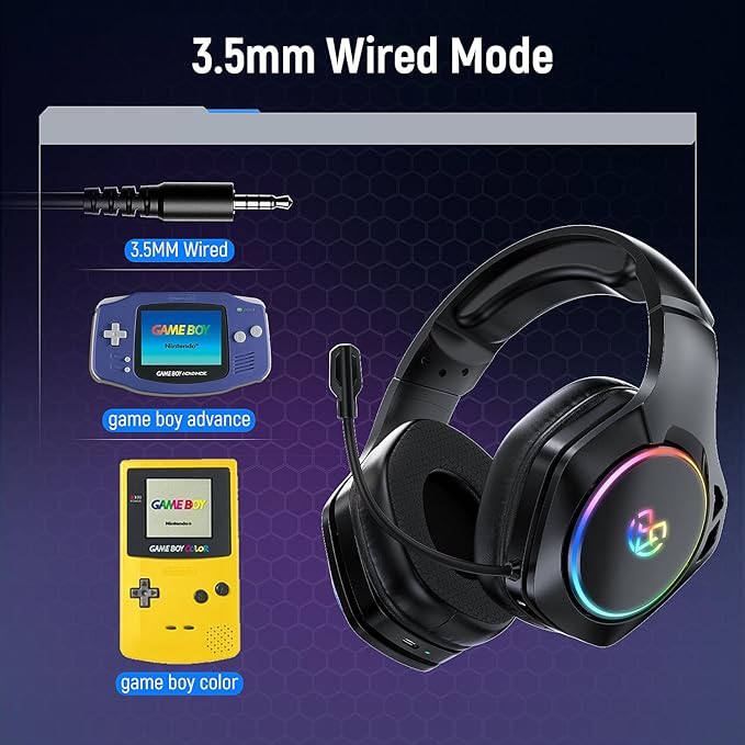 Wireless Gaming Headsets for Ps5 Ps4 PC, 2.4GHz USB & Type-C Gaming Headphones - Image 8
