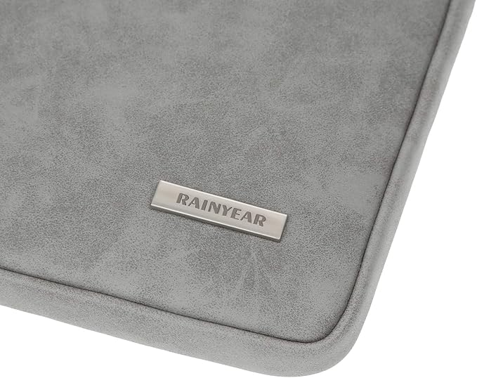RAINYEAR 13 Inch Laptop Sleeve PU Suede Leather Case Protective Cover Water - Image 7