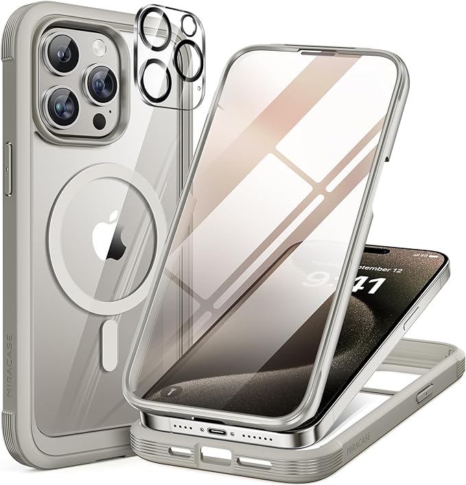 Miracase Magnetic for iPhone 15 Pro Max Case 6.7'' Full-Body Drop Proof Phone by Miracase