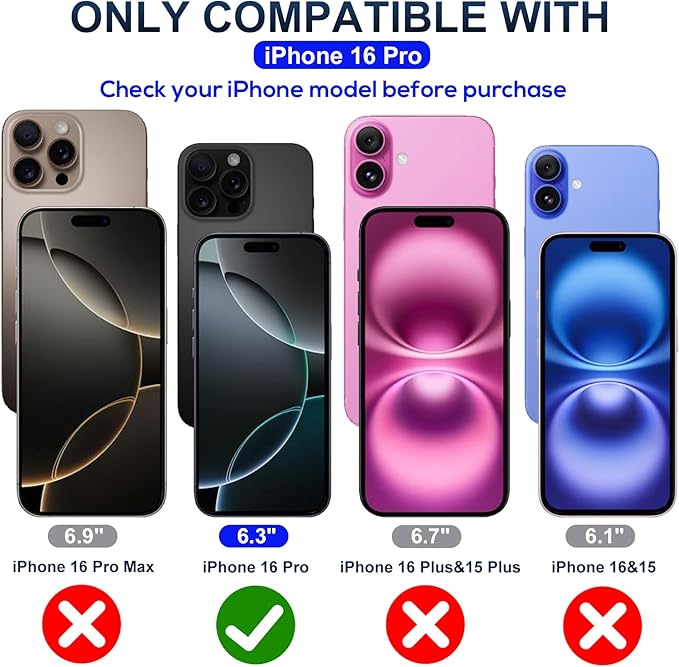 Screen Protector for iPhone 16 Pro, 3RD Colorless Anti-Blue Light Tempered - Image 2