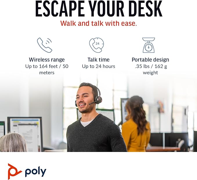 Poly Voyager 4320 UC Wireless Headset - Image 4