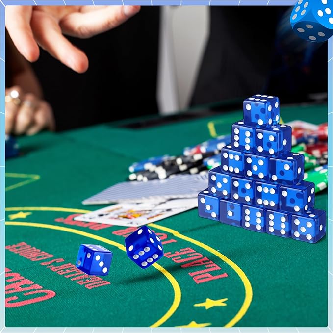 36 Piece 19 mm Casino Style Craps Dice Sets Acrylic and Translucent D6 Dice - Image 5