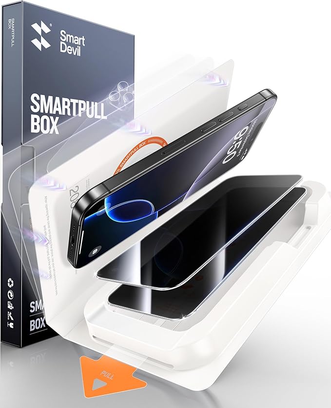 SMARTDEVIL 2 Pack for iPhone 16 Pro Max Privacy Screen Protector, Military by SmartDevil