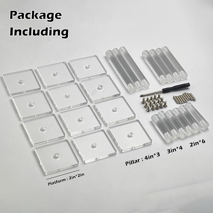 AAiphuwew 6pcs Combat Risers for Flying Miniatures, Adjustable Height - Image 4